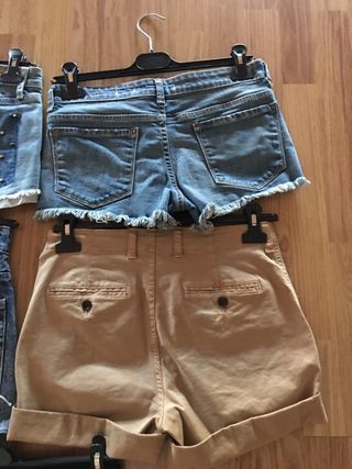 5 PANTALONES CORTOS DE VARIAS MARCAS 