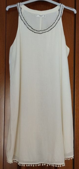 Vestido Mango color crema- Talla M