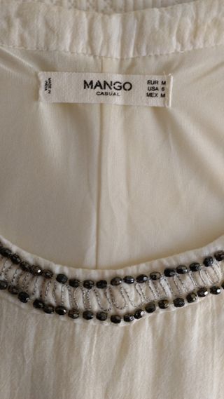 Vestido Mango color crema- Talla M