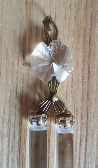 Piezas cristal lámpara antigua 1900