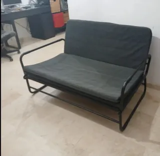 Sofá cama IKEA Hammarn - Negro/Gris