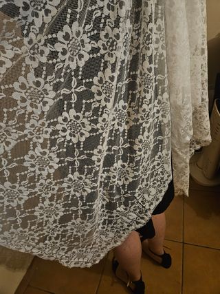 Mantilla de madrina encaje beige