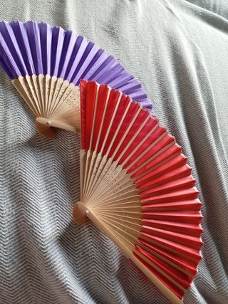 Abanicos detalle boda: 40uds multicolor