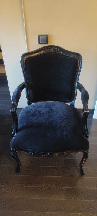 Butaca negra terciopelo