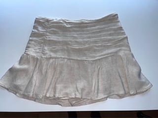 Falda pantalón beige Stradivarius