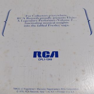 Elvis - A Legendary Performer LP (Vol. 2)