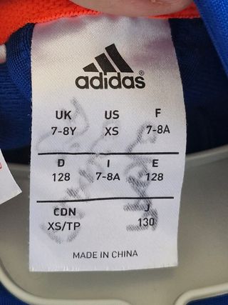 Chaqueta Adidas niño azul-naranja