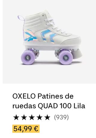Patines Oxelo Decathlon niña con protecciones