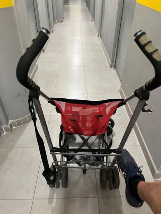 Silla paseo bebé plegable roja