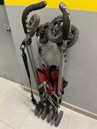 Silla paseo bebé plegable roja