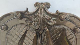 Juego chimenea bronce antiguo