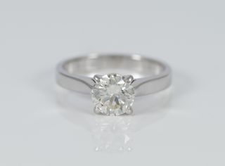 Anillo en oro blanco 18k con diamante 1.26 ct
