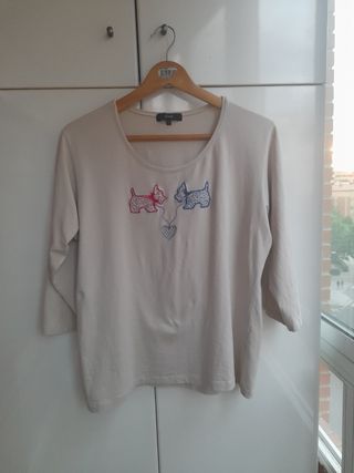 Camiseta Festa talla 52, beige - Perros