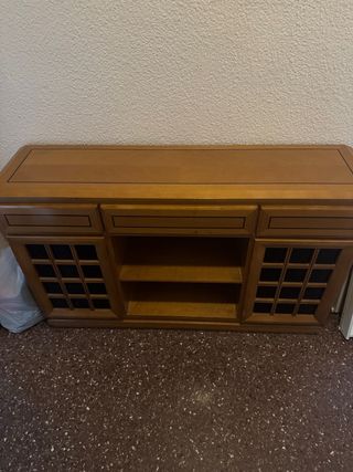 Mueble recibidor madera 