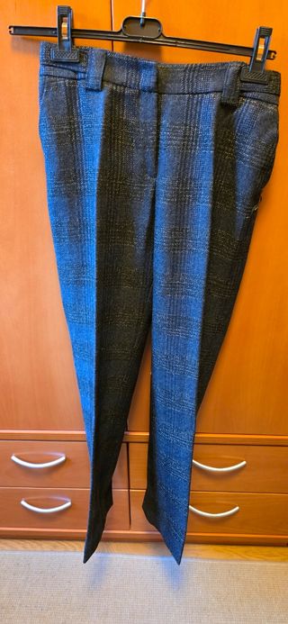 Traje de chaqueta y Pantalón cuadros azul marino