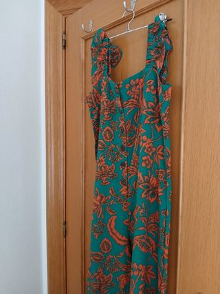 Mono largo estampado - Verde/Naranja