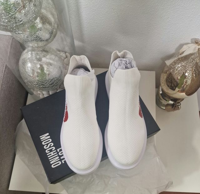 Zapatillas Love Moschino blancas