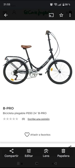Bicicleta plegable B-PRO PS50 24"
