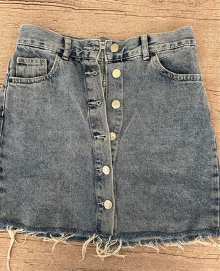 Mini Falda Vaquera Pull&Bear - Azul