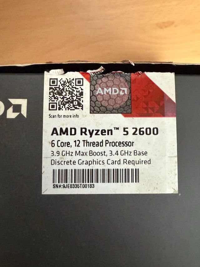 AMD Ryzen 5 2600 - Procesador 6 Núcleos