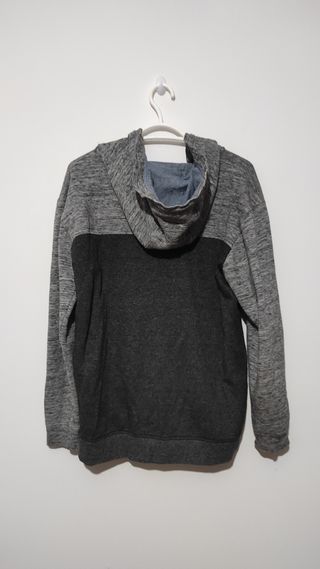 Sudadera Quicksilver gris y negra vintage