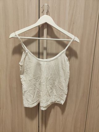 Canotta Tezenis bianca con frange