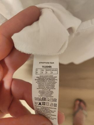 Canotta Tezenis bianca con frange