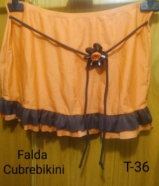 Bikini top + falda cubrebikini t-S