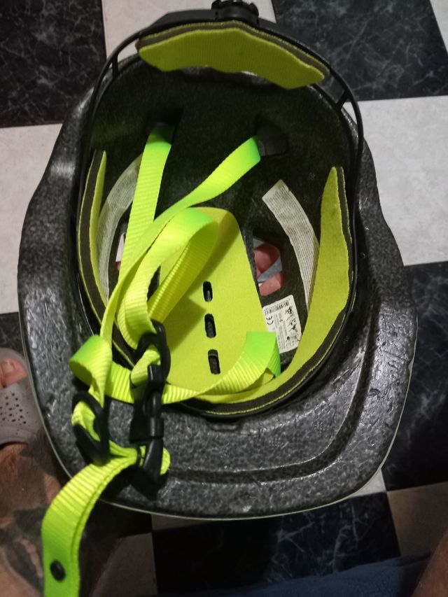 Casco bici Btwin talla S - amarillo