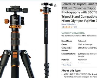 Trípode Polarduck 198cm - Cámara, móvil