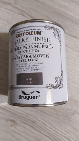Pintura efecto tiza color Grafito Chalky Finish.