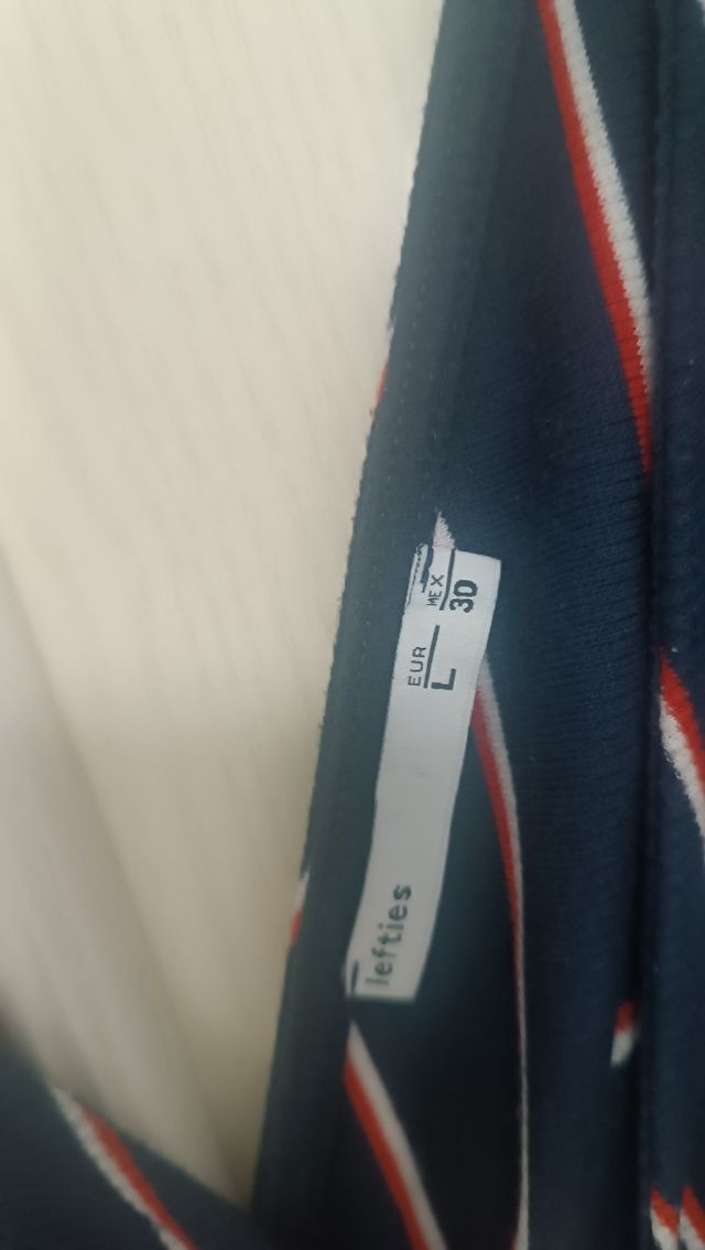 Body rayas azul marino-rojo