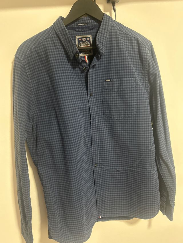 Camisa Superdry cuadros azul - Talla XXL