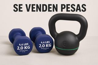 Pesas Kettlebell 6kg y Mancuernas 2kg