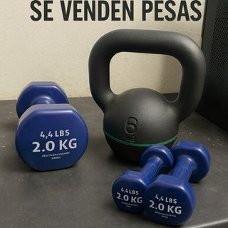 Pesas Kettlebell 6kg y Mancuernas 2kg