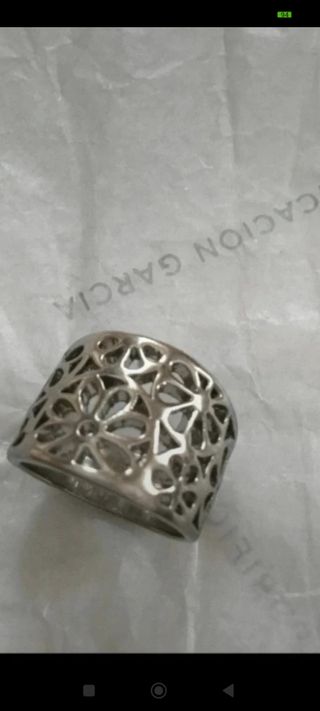 Anillo plata - Estilo floral