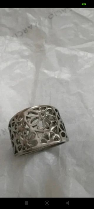Anillo plata - Estilo floral