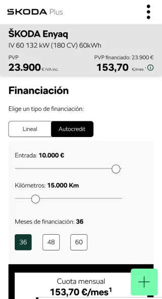 Skoda Enyaq iV con opción de compra flexible