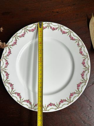 Plato porcelana Limoges - Rosa