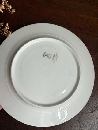 Plato porcelana Limoges - Rosa