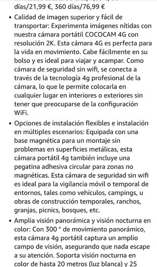 2 Cámaras COCOCAM vigilancia