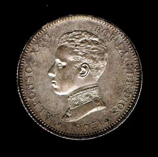 5 PESETAS ALFONSO XIII 1905 (*1905) SC PÁTINA