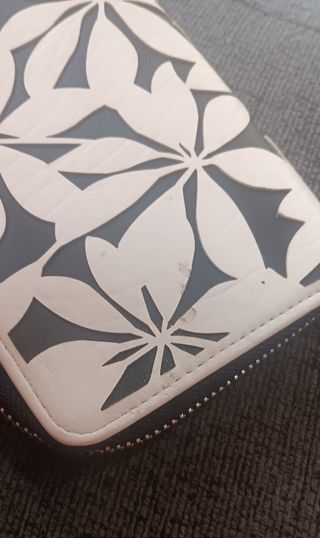 Monedero Desigual - Flores Blanco/Negro