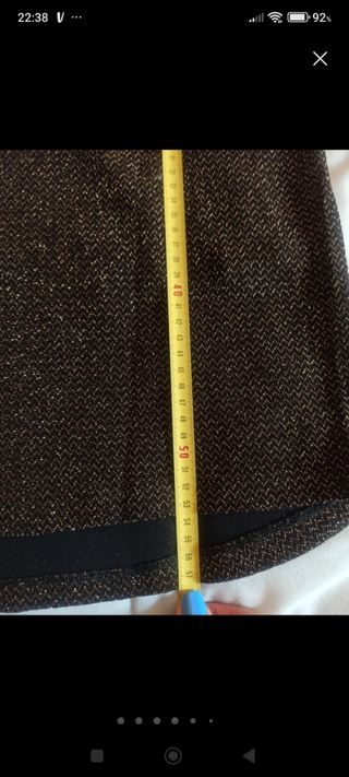 Top negro c/ brillos dorados