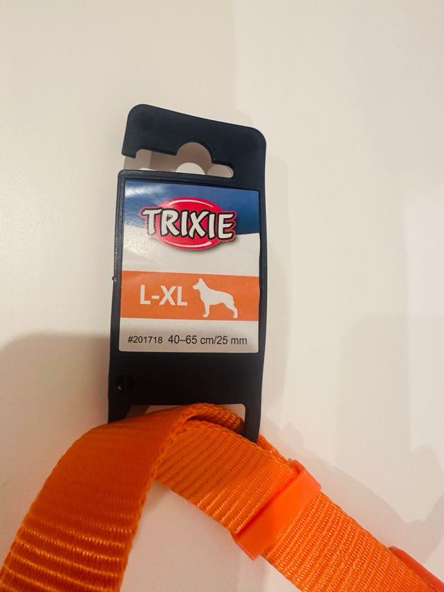 Collar Trixie naranja neón L-XL