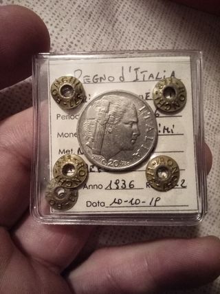 20 Centesimi Italia 1936 - Rara