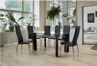 Mesa cristal 6 sillas - Comedor