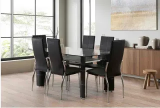 Mesa cristal 6 sillas - Comedor
