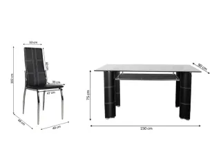 Mesa cristal 6 sillas - Comedor