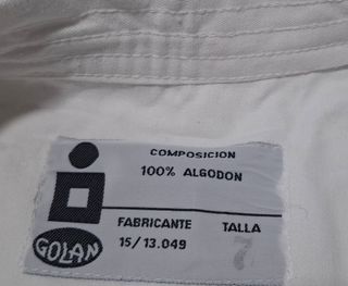Kimono Karate blanco 100% algodón, talla 7(3 XL)